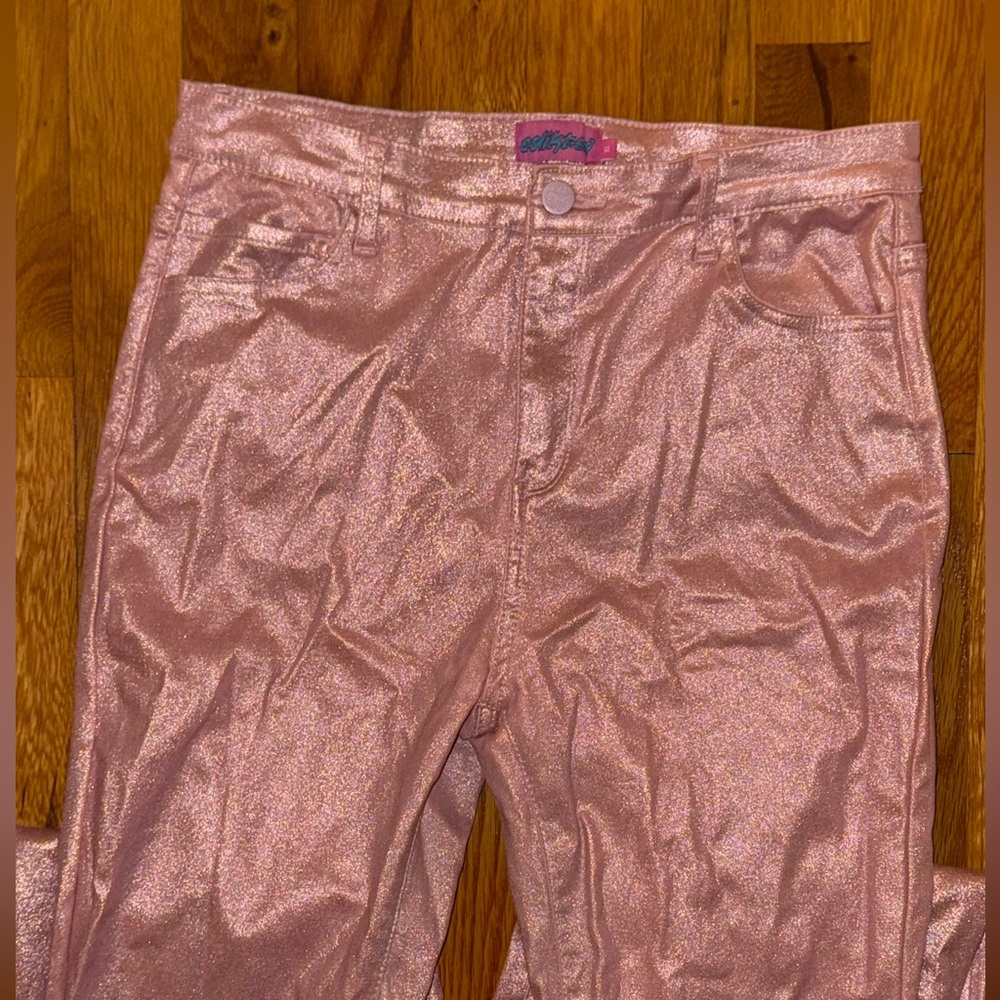 Edikted Luna Faux Leather Flare Jeans XL - Picture 7 of 11